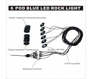 LED Rock Lights - 6 Lights
