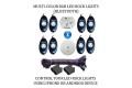 MULTI COLOR LED ROCK LIGHT - BLUETOOTH RGB CONTROLLER - 8PC